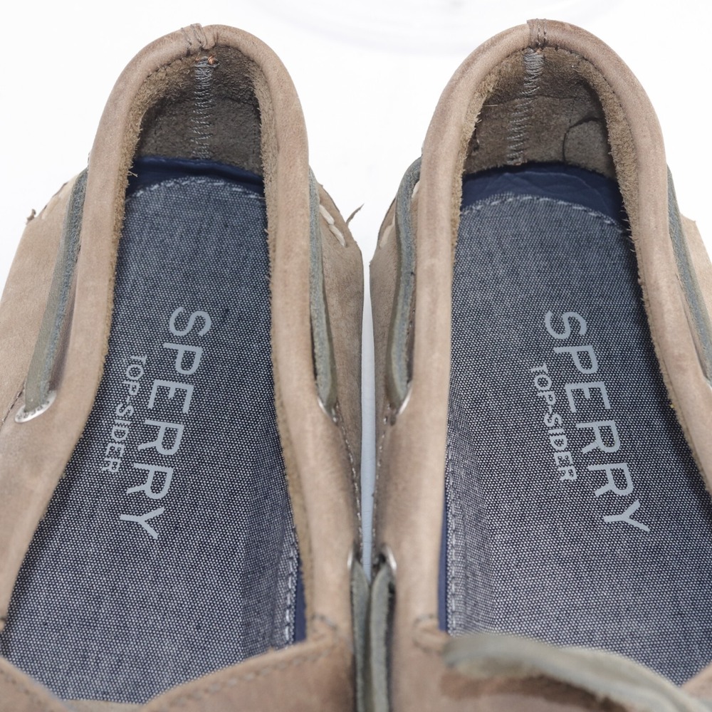 Sperry Mens A/O Boat Shoe Size 11.5 Light Brown Leather Slip On Loafers Yacht - Picture 11 of 13
